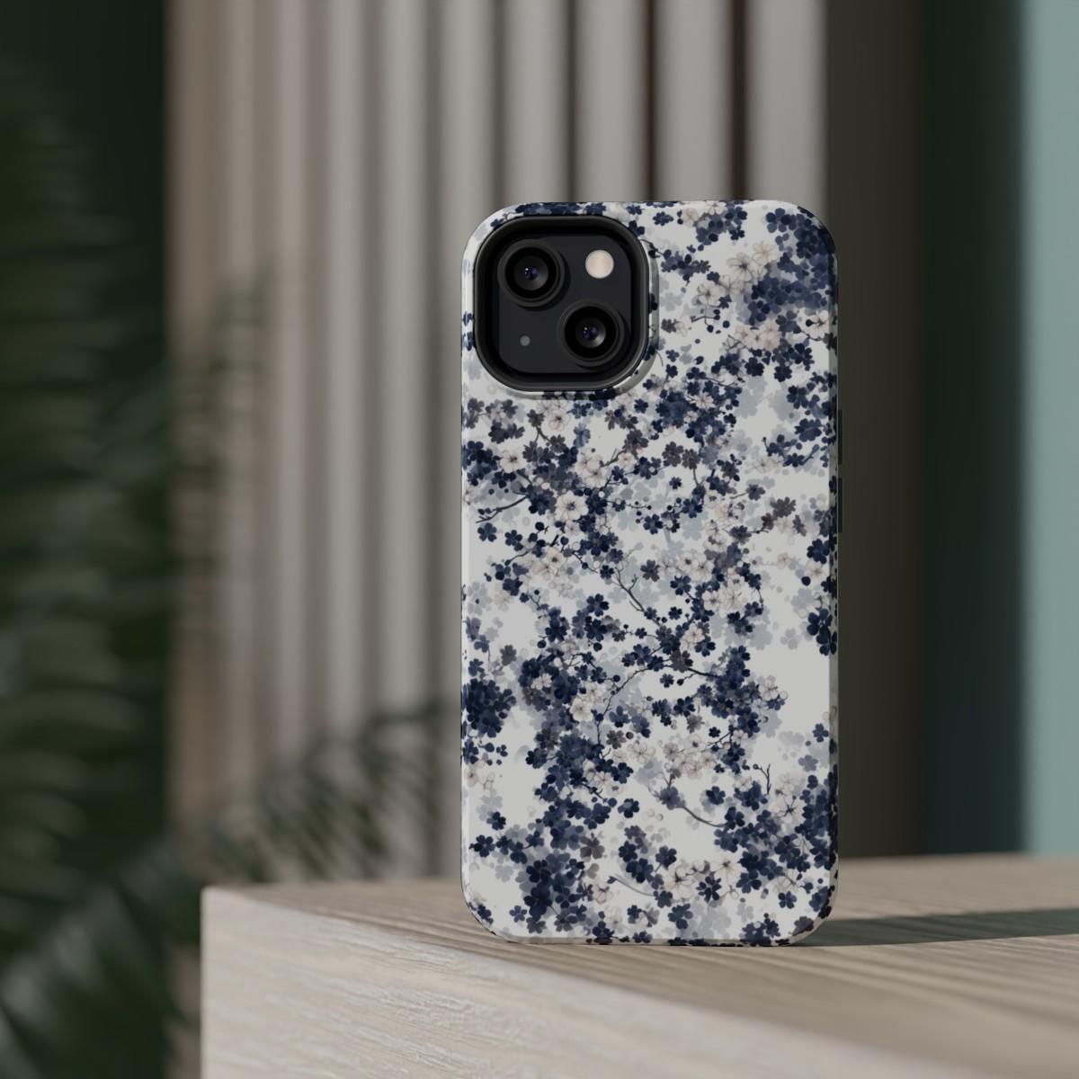 iPhone Case- White Blossom Pattern