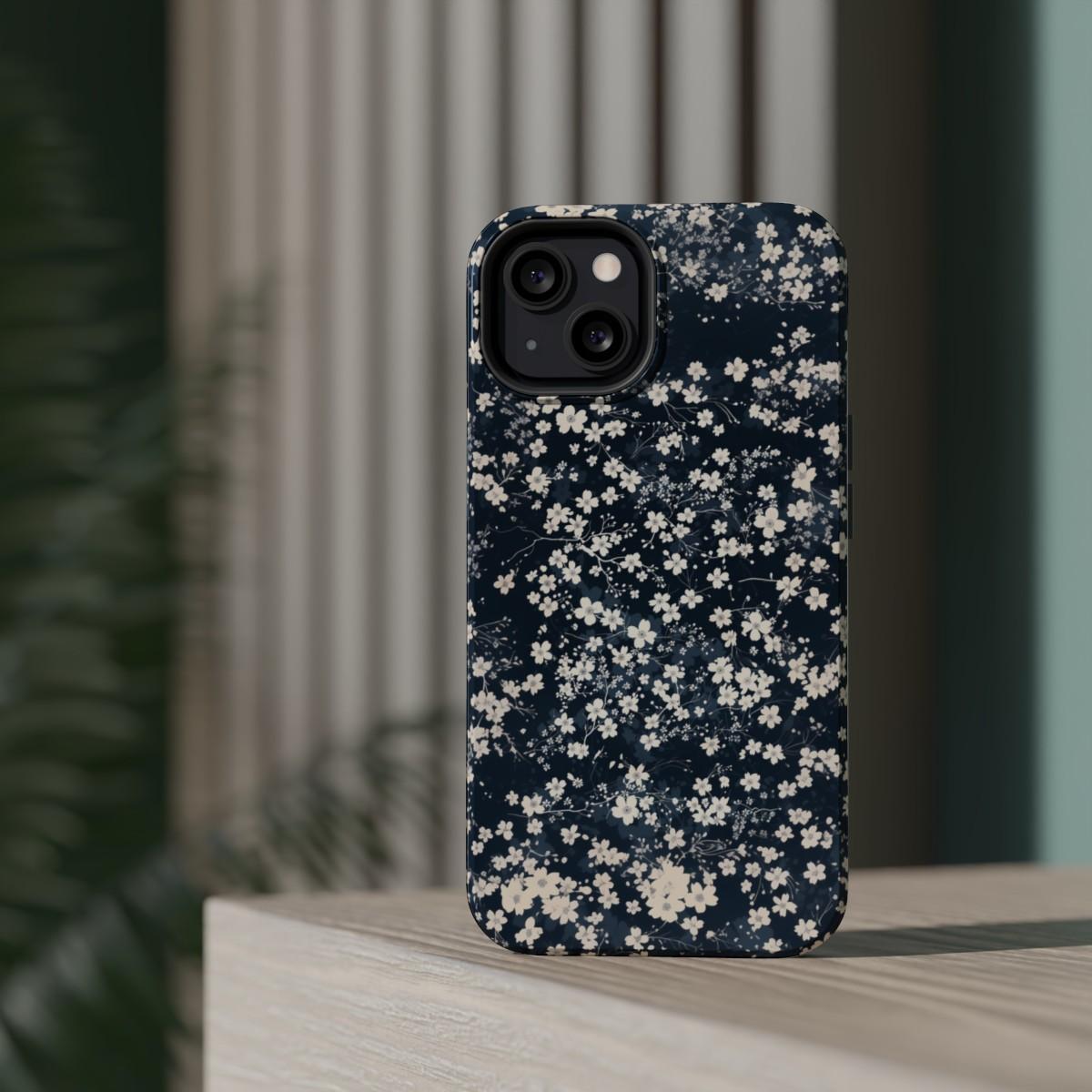 iPhone Case- Cherry Blossom Blue