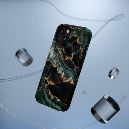 iPhone Case - Golden Vein Blue Marble