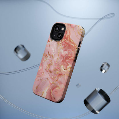 iPhone Case - Golden Vein Pink Marble