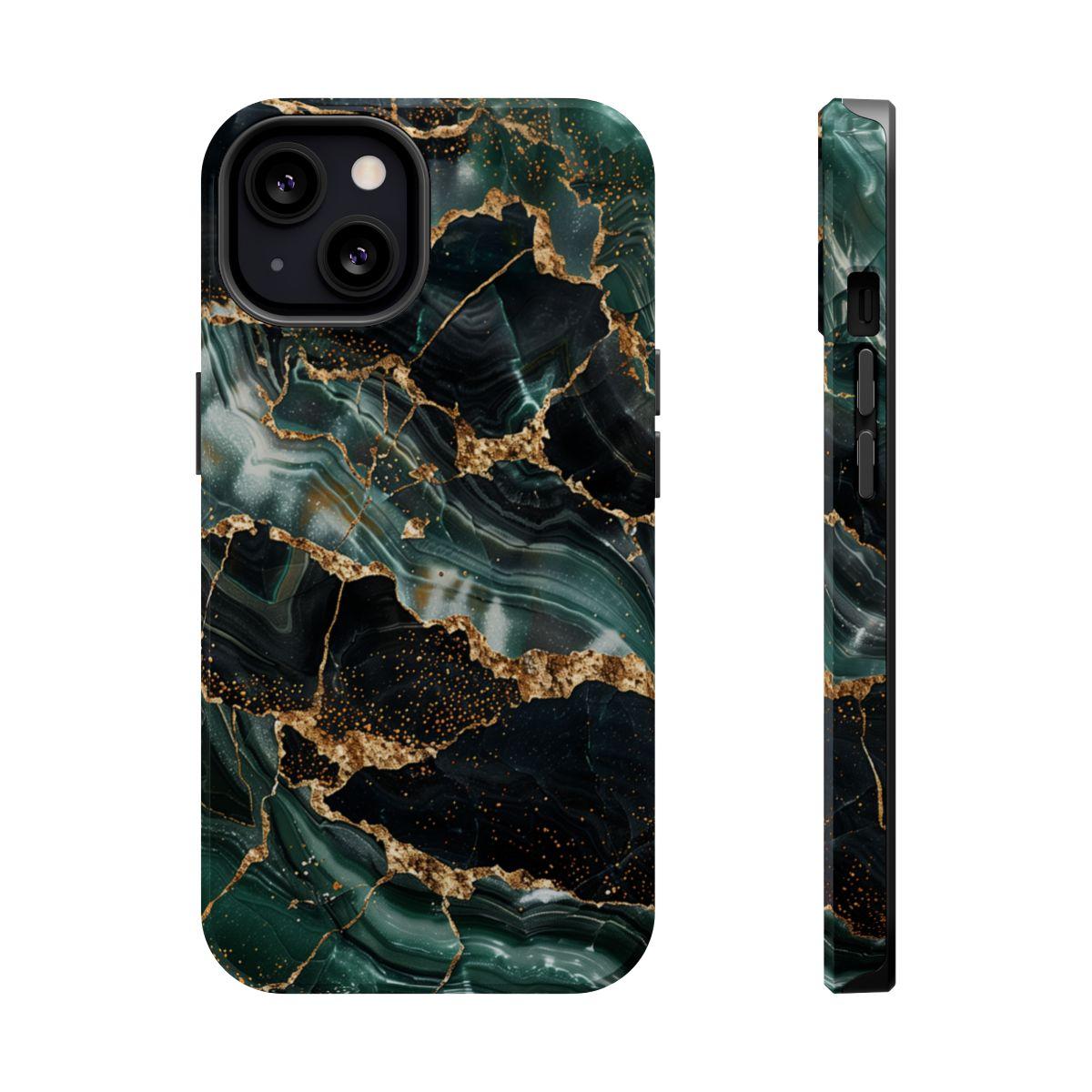 iPhone Case - Golden Vein Blue Marble