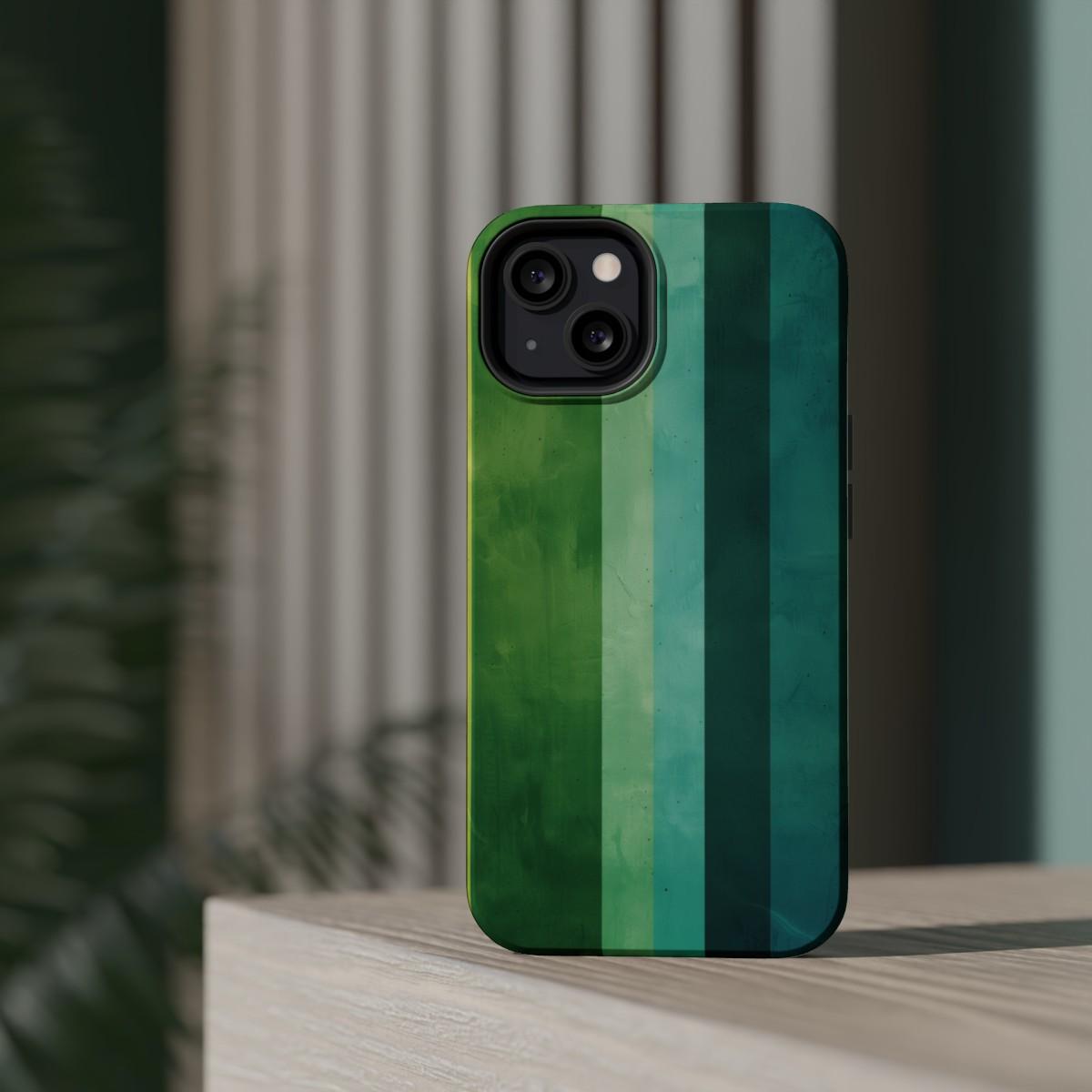 iPhone Case- Vibrant Green Stripes