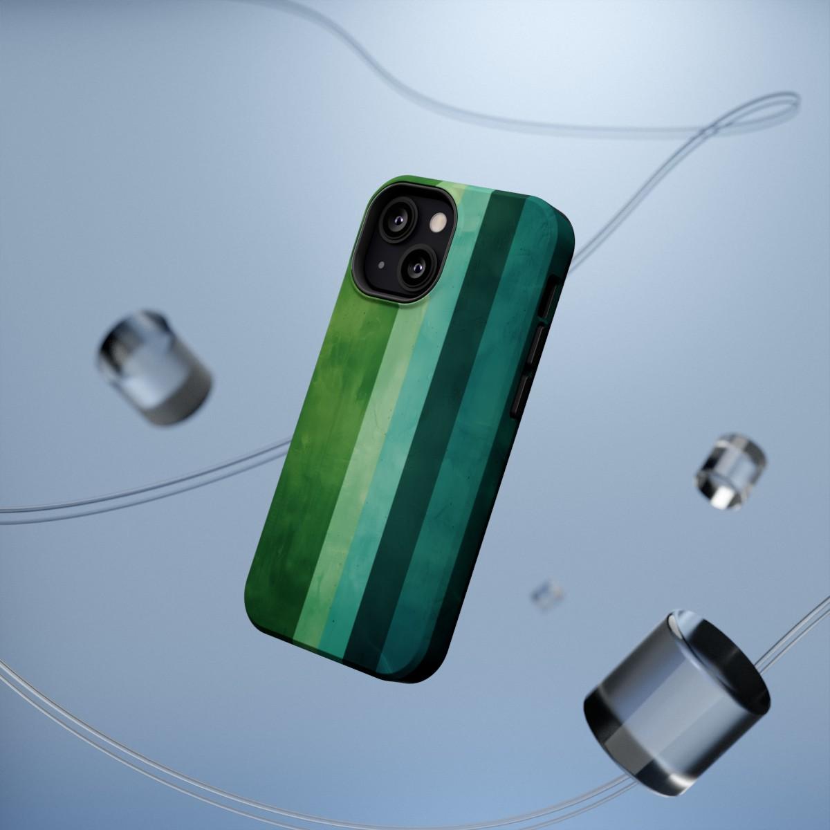 iPhone Case- Vibrant Green Stripes