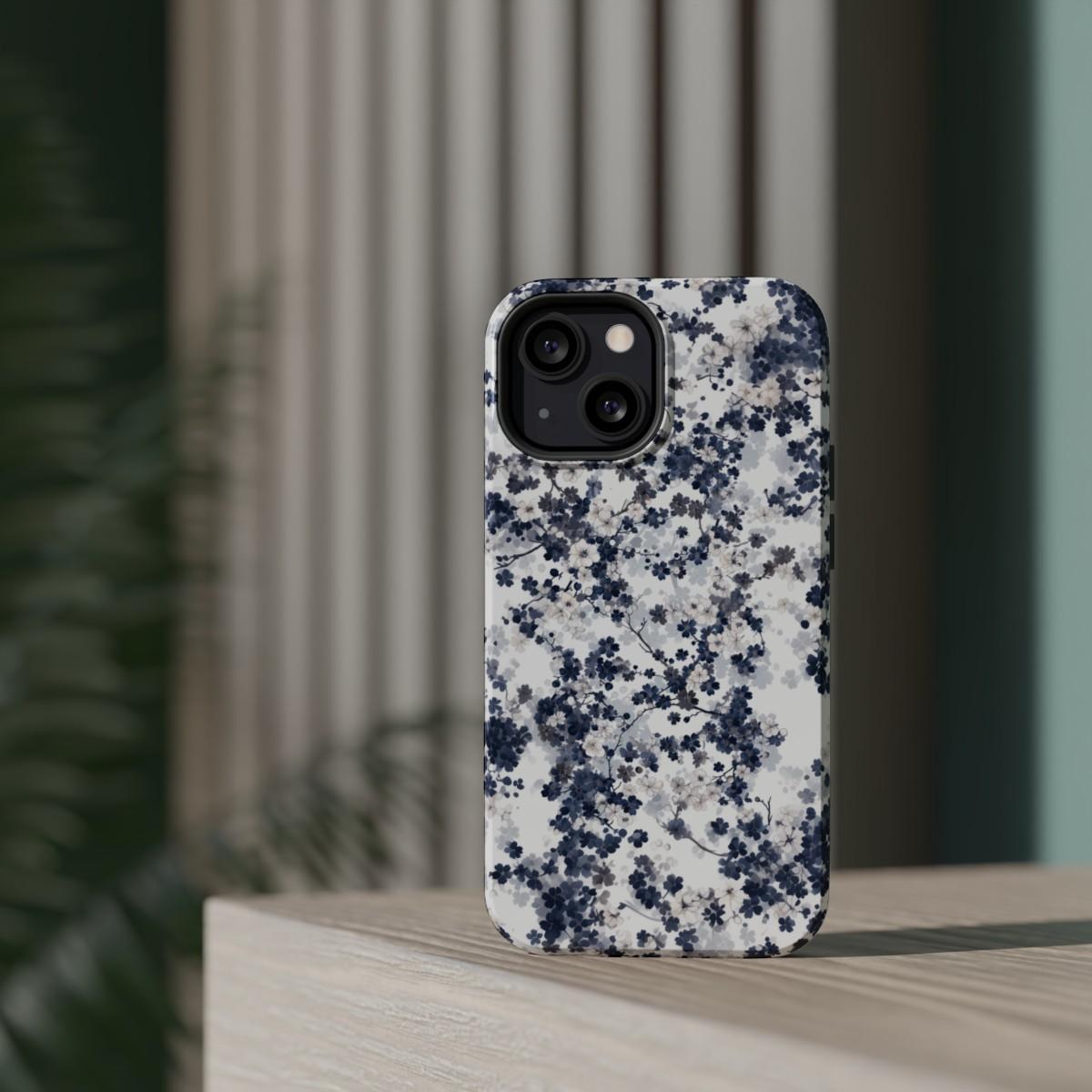 iPhone Case- White Blossom Pattern