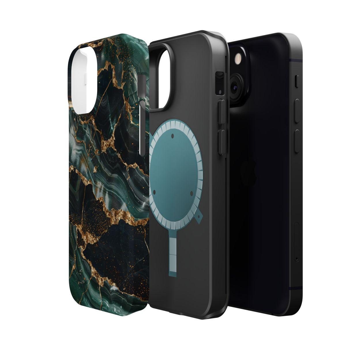 iPhone Case - Golden Vein Blue Marble