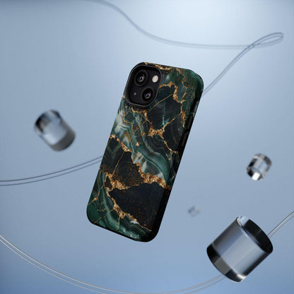 iPhone Case - Golden Vein Blue Marble