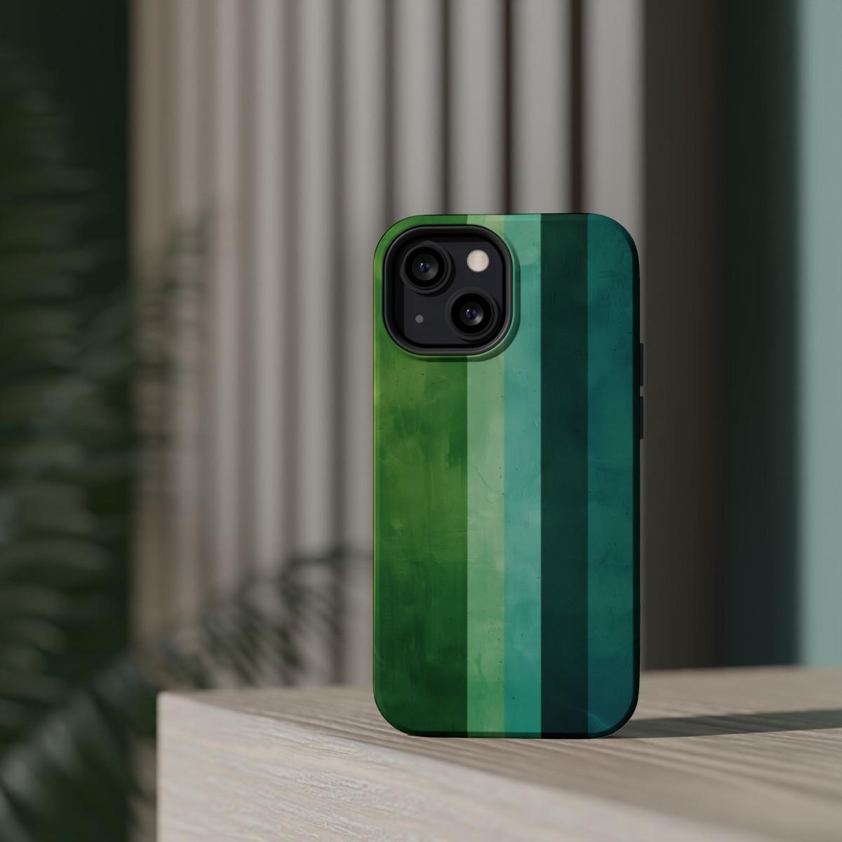 iPhone Case- Vibrant Green Stripes