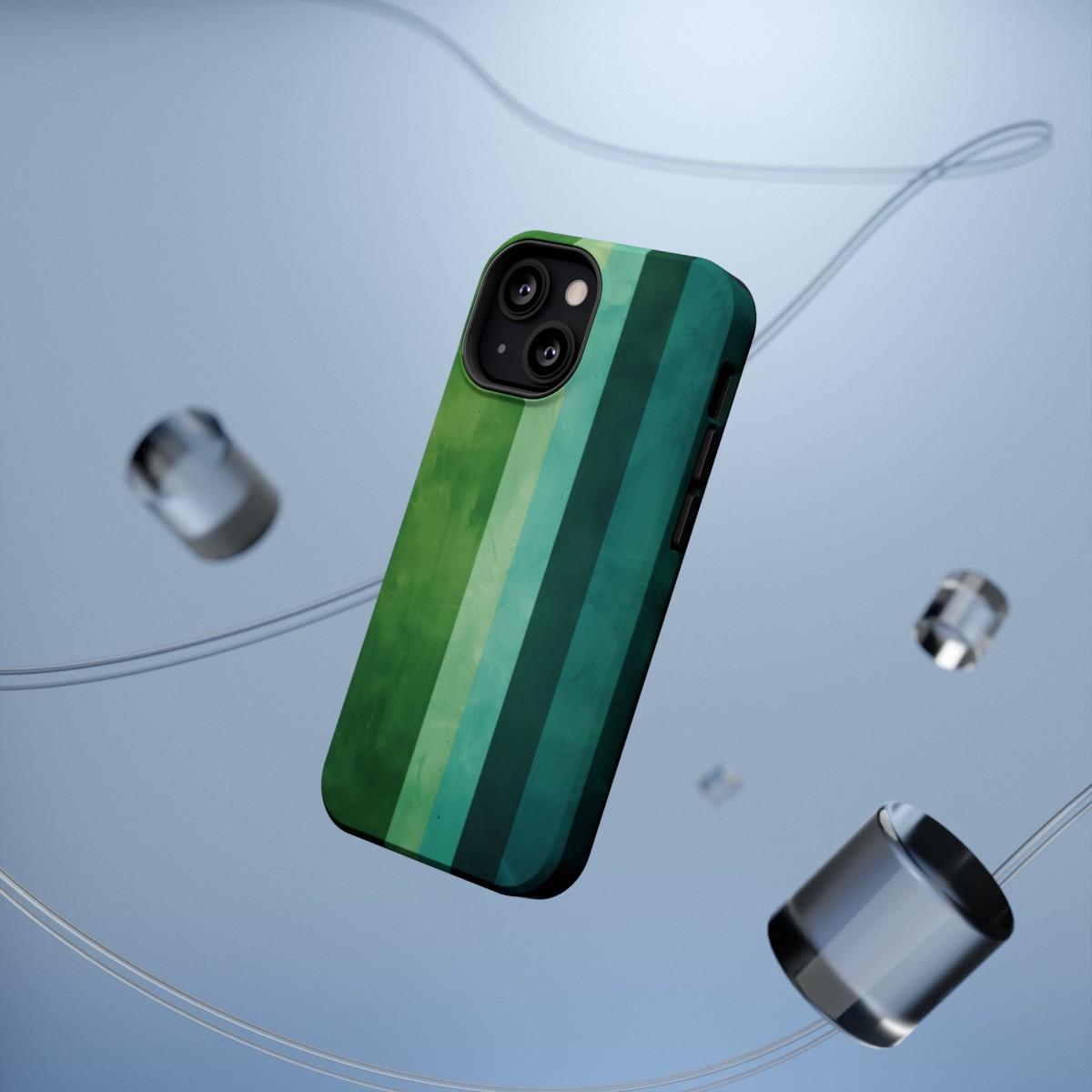 iPhone Case- Vibrant Green Stripes