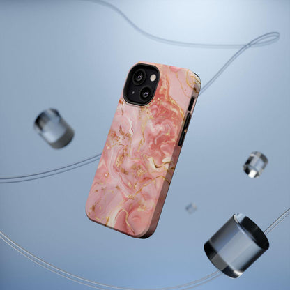 iPhone Case - Golden Vein Pink Marble