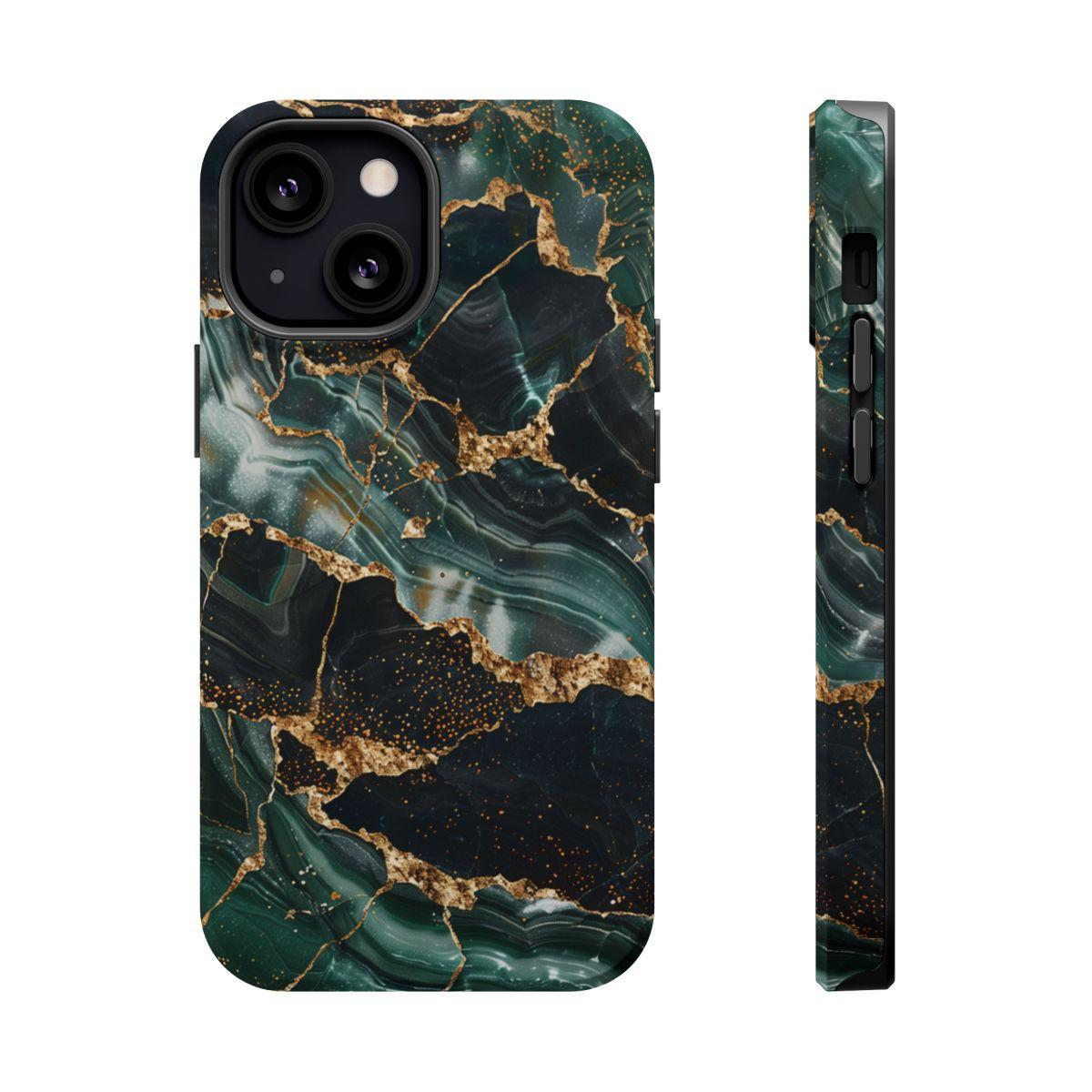 iPhone Case - Golden Vein Blue Marble