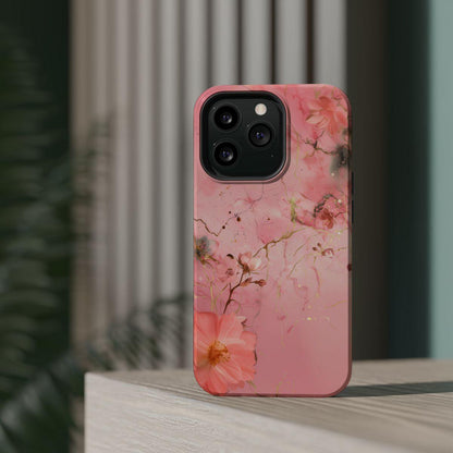 iPhone Case - Flower Pink Marble