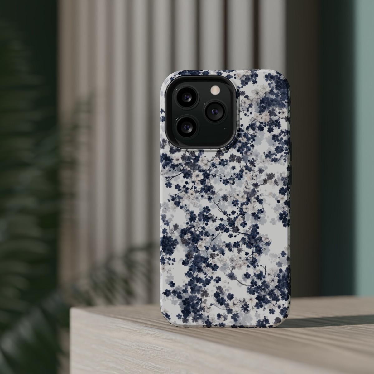 iPhone Case- White Blossom Pattern