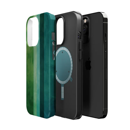 iPhone Case- Vibrant Green Stripes