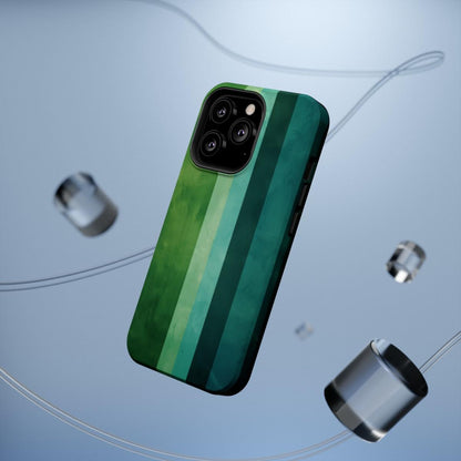 iPhone Case- Vibrant Green Stripes