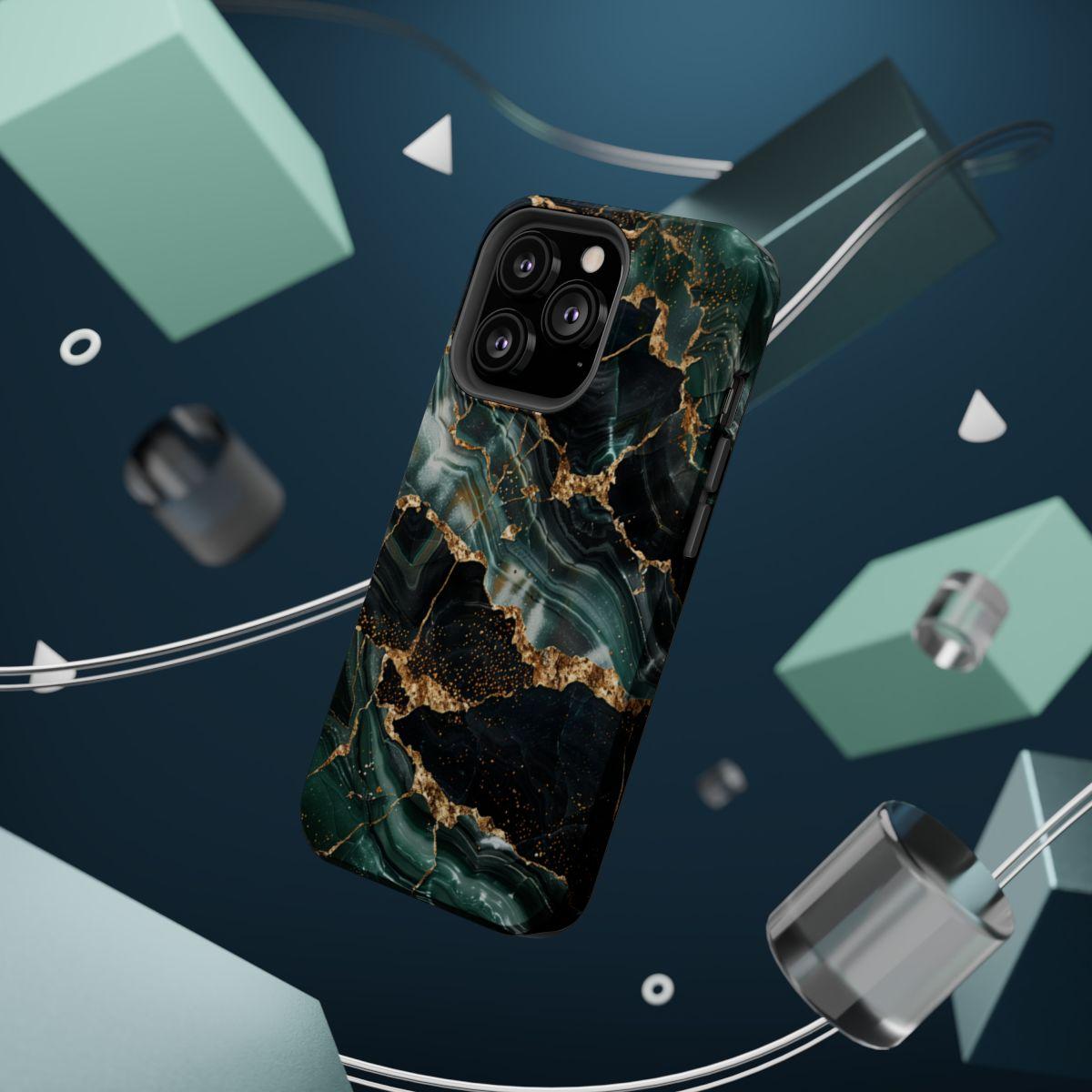 iPhone Case - Golden Vein Blue Marble