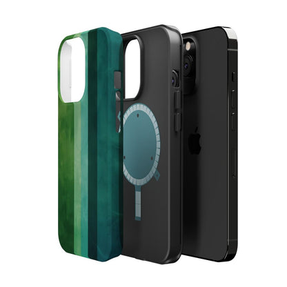 iPhone Case- Vibrant Green Stripes