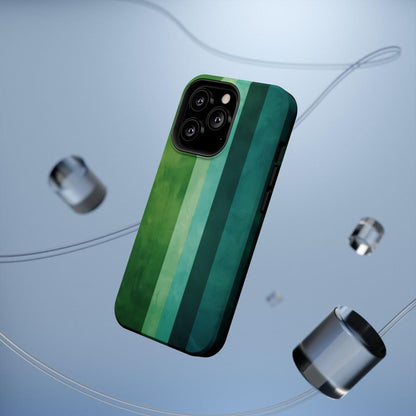 iPhone Case- Vibrant Green Stripes