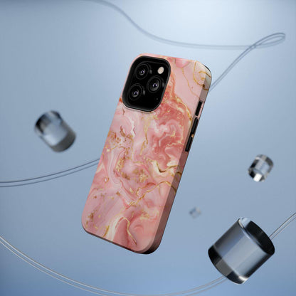 iPhone Case - Golden Vein Pink Marble