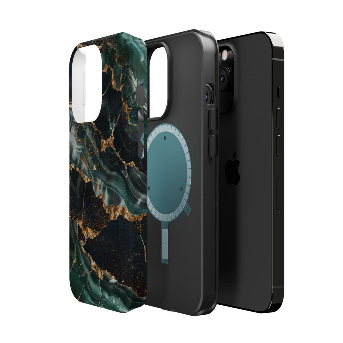 iPhone Case - Golden Vein Blue Marble