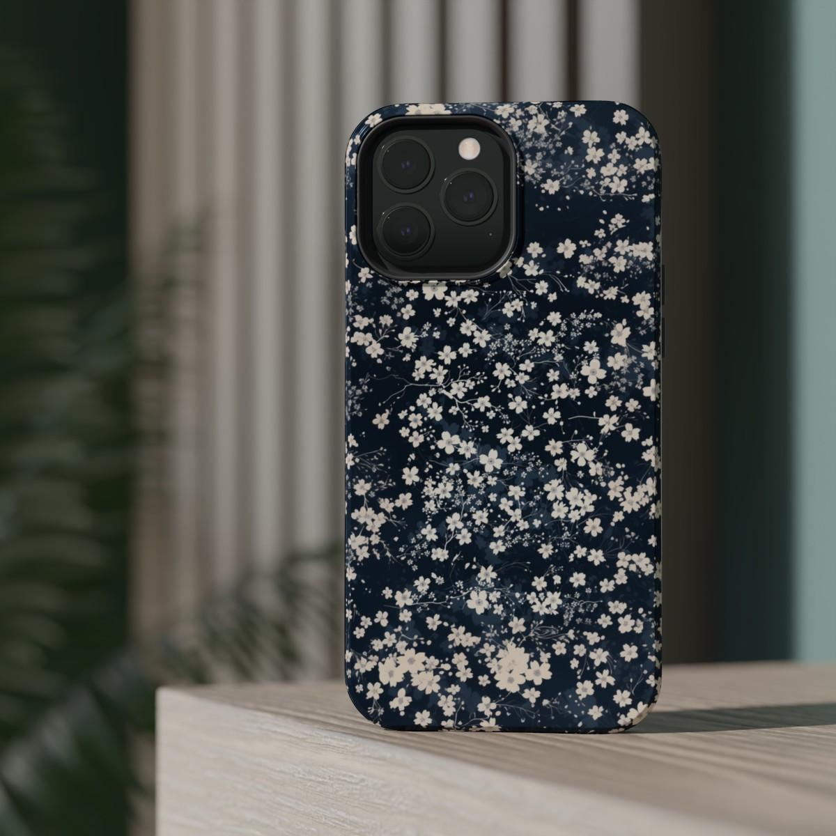 iPhone Case- Cherry Blossom Blue