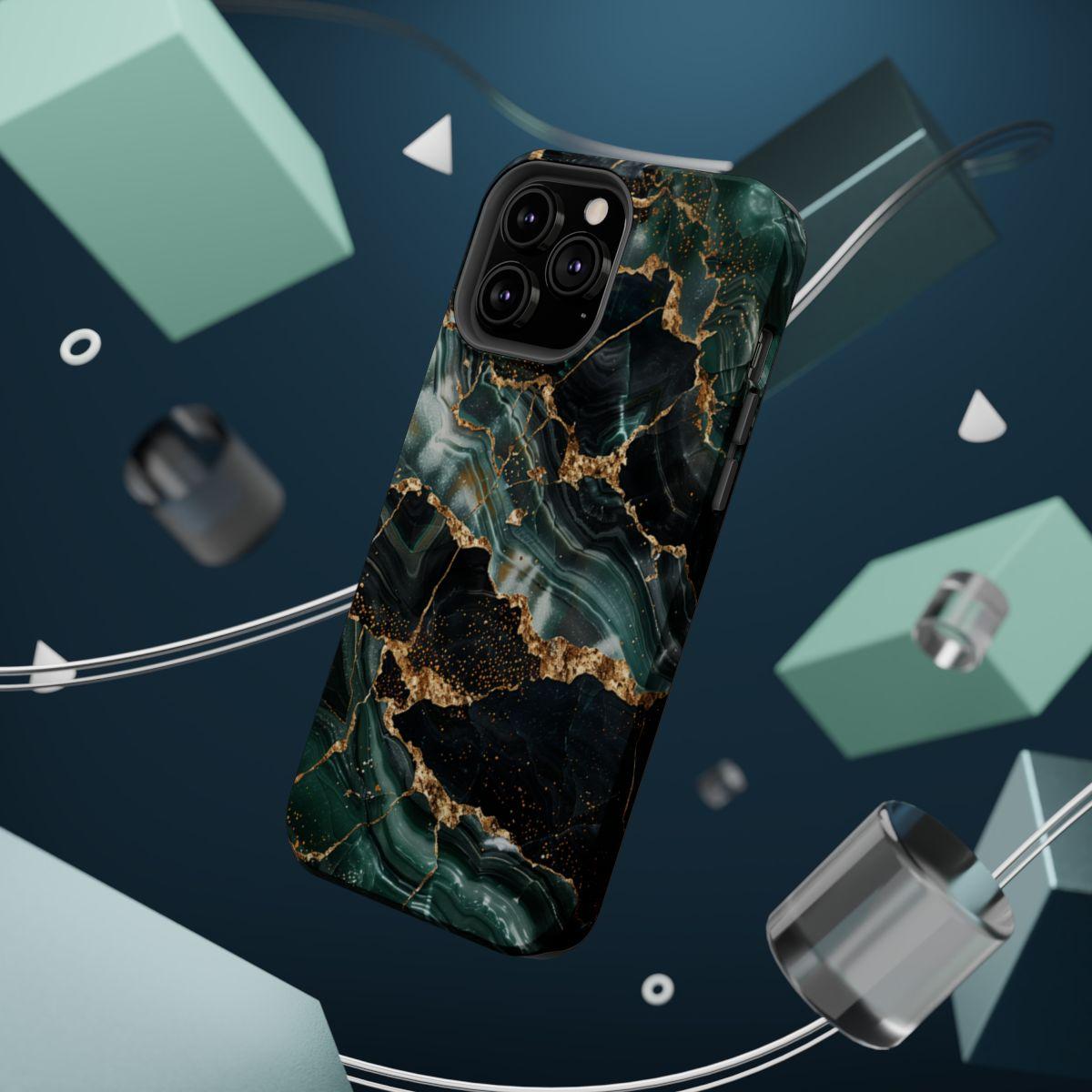 iPhone Case - Golden Vein Blue Marble