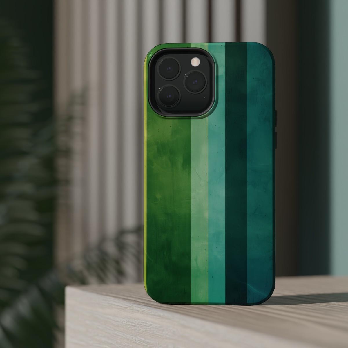 iPhone Case- Vibrant Green Stripes