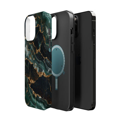 iPhone Case - Golden Vein Blue Marble