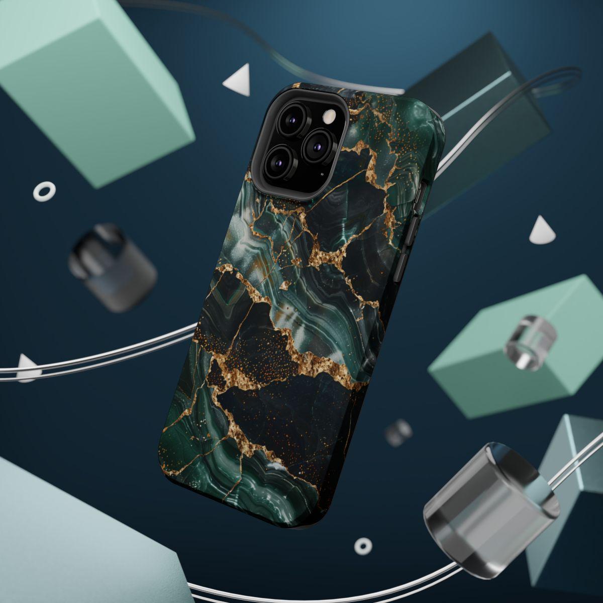 iPhone Case - Golden Vein Blue Marble