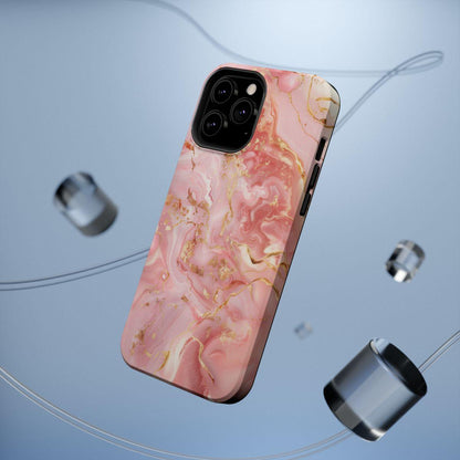 iPhone Case - Golden Vein Pink Marble