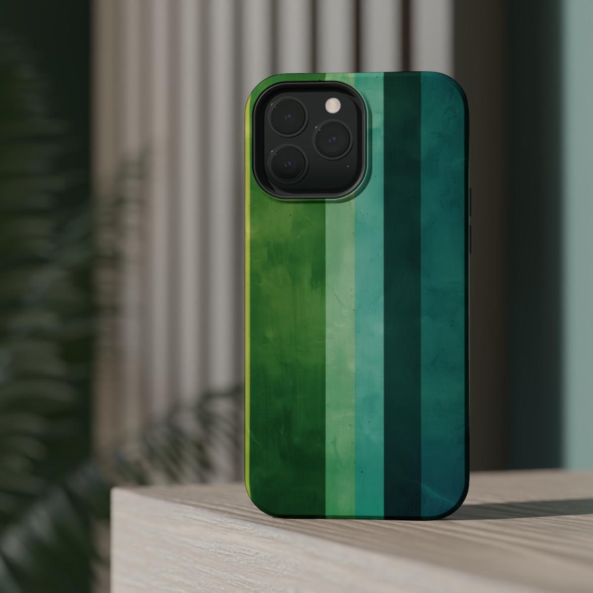 iPhone Case- Vibrant Green Stripes