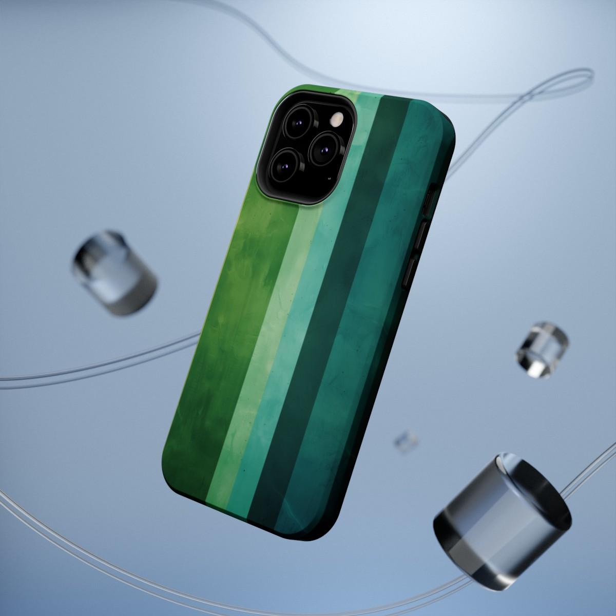 iPhone Case- Vibrant Green Stripes