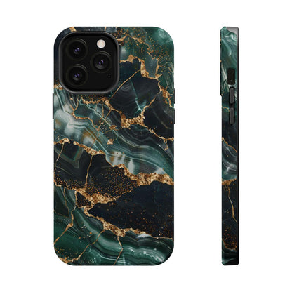 iPhone Case - Golden Vein Blue Marble