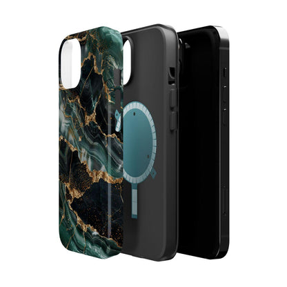 iPhone Case - Golden Vein Blue Marble