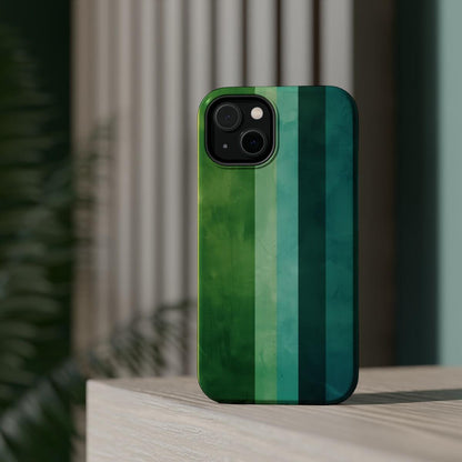 iPhone Case- Vibrant Green Stripes