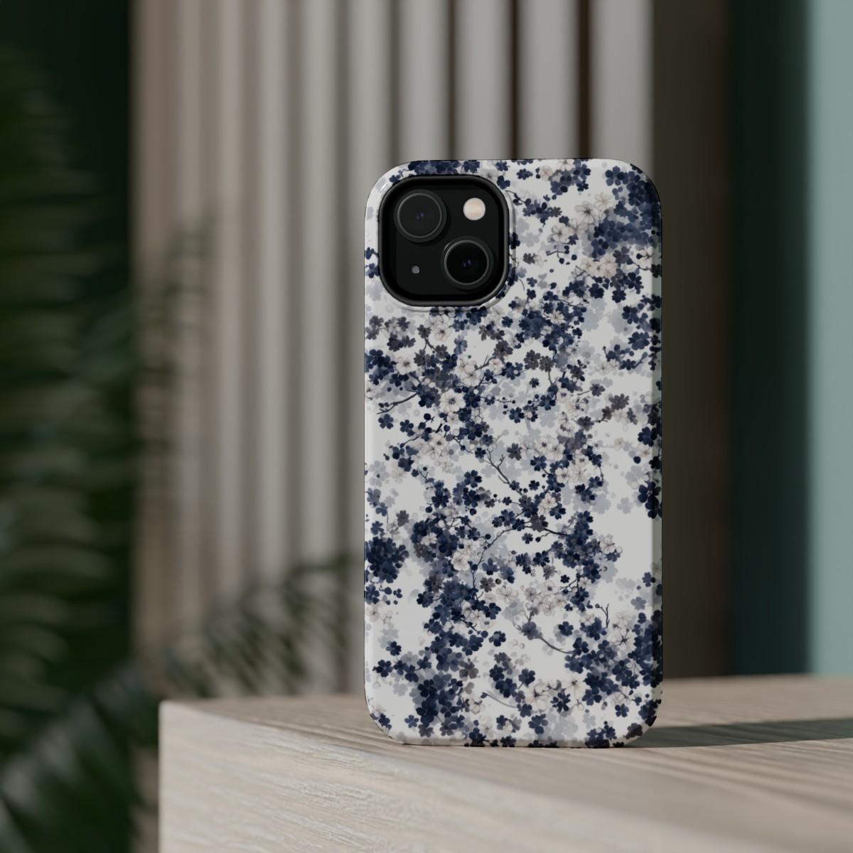 iPhone Case- White Blossom Pattern