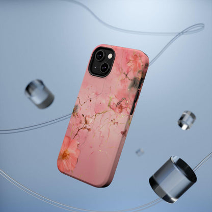 iPhone Case - Flower Pink Marble