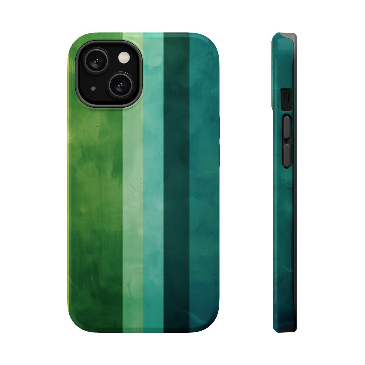 iPhone Case- Vibrant Green Stripes