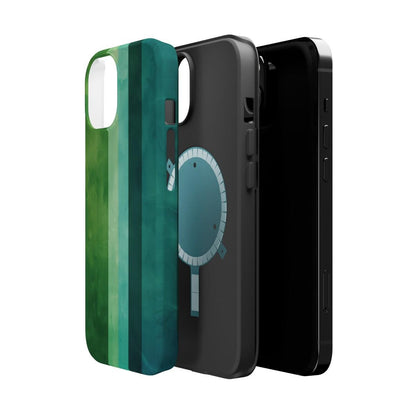 iPhone Case- Vibrant Green Stripes