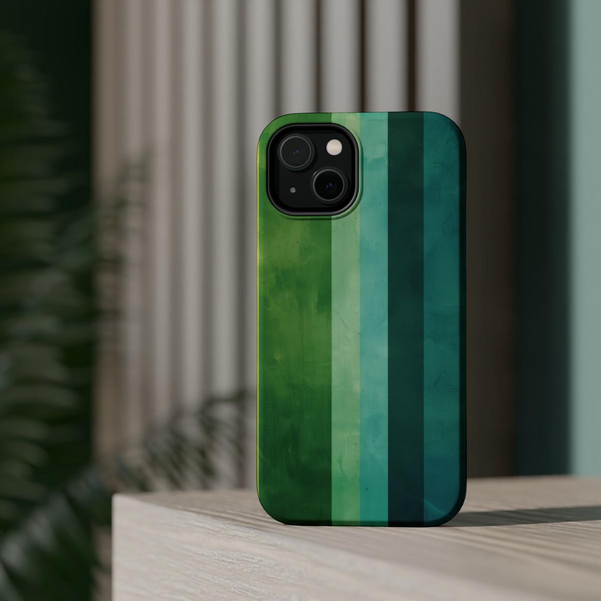 iPhone Case- Vibrant Green Stripes