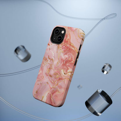 iPhone Case - Golden Vein Pink Marble