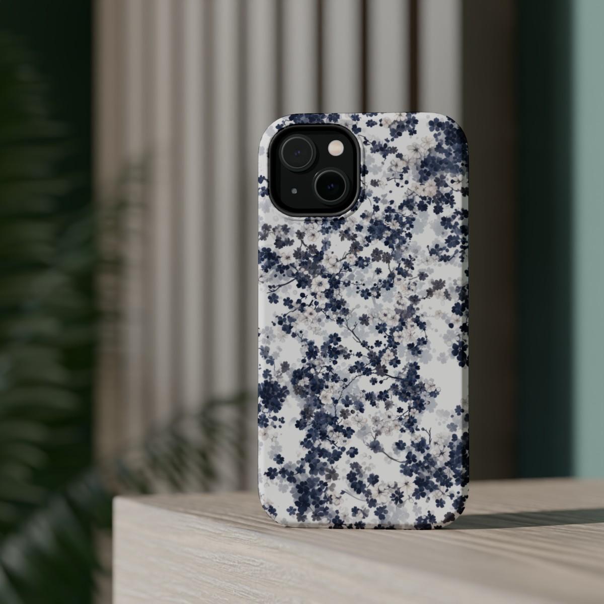 iPhone Case- White Blossom Pattern