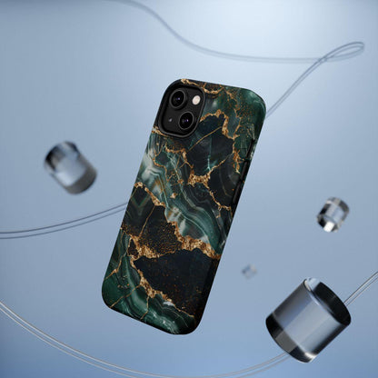 iPhone Case - Golden Vein Blue Marble