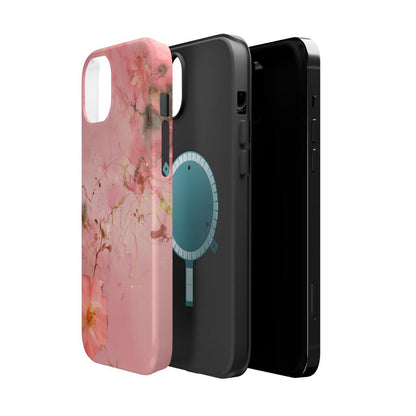 iPhone Case - Flower Pink Marble