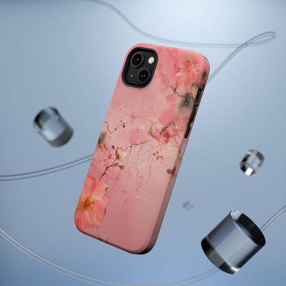 iPhone Case - Flower Pink Marble