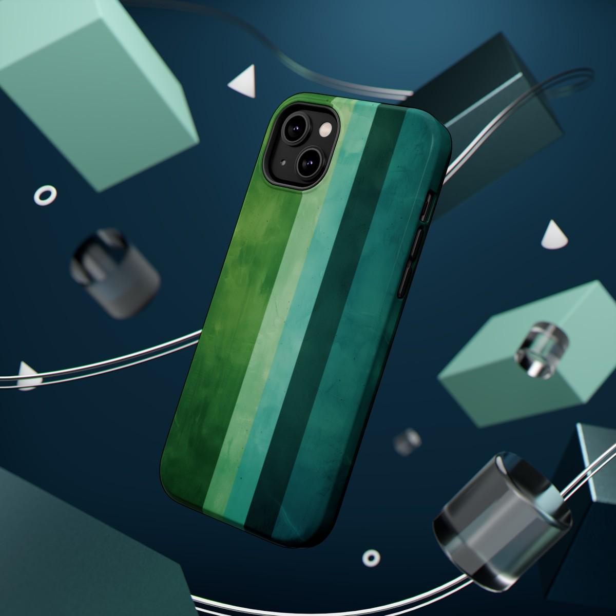 iPhone Case- Vibrant Green Stripes