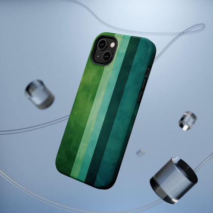 iPhone Case- Vibrant Green Stripes