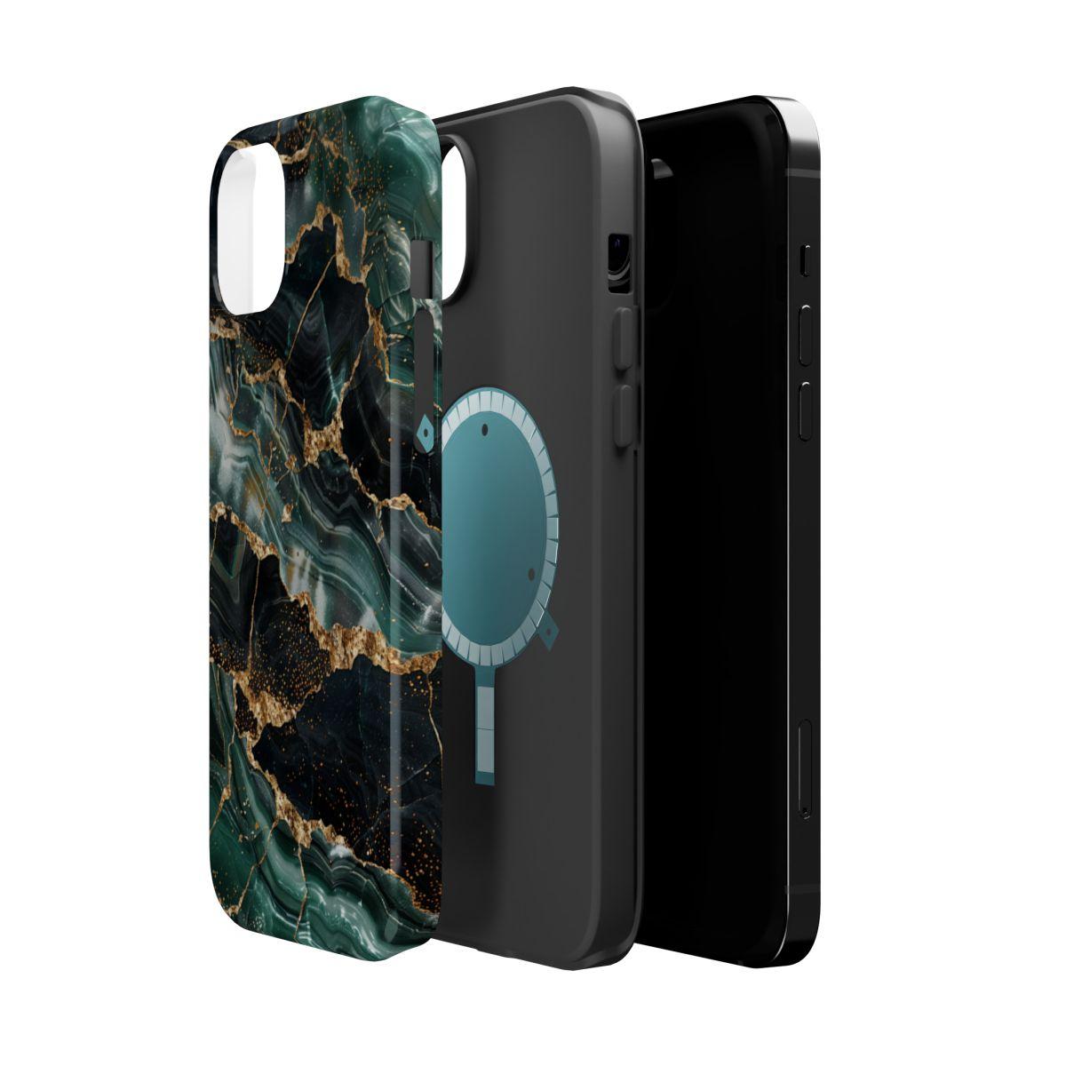 iPhone Case - Golden Vein Blue Marble