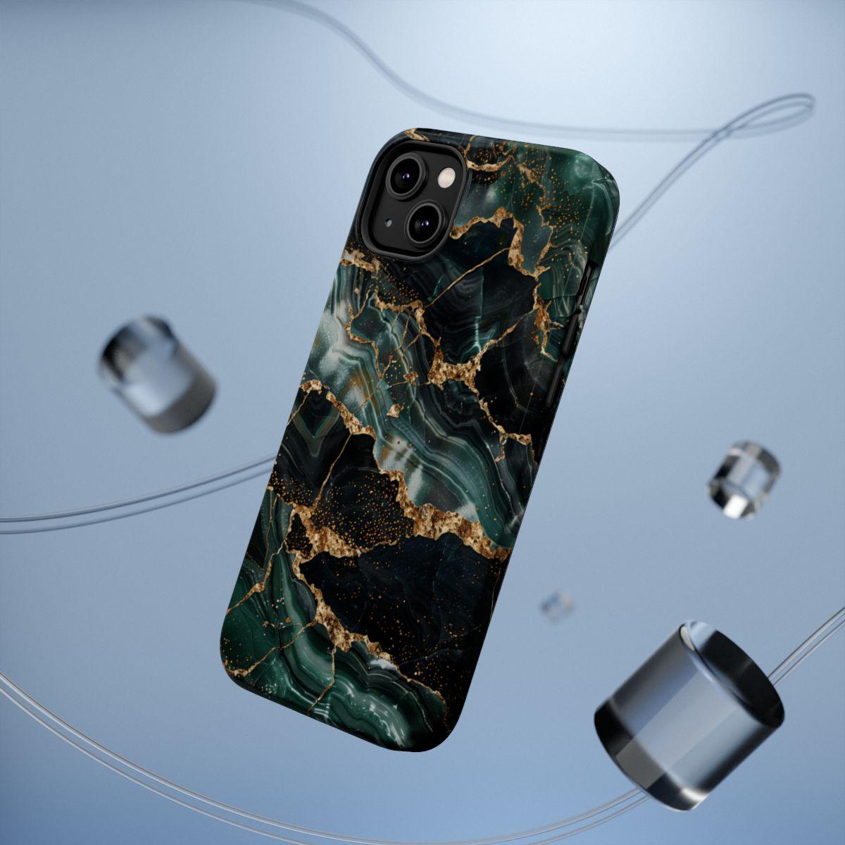 iPhone Case - Golden Vein Blue Marble