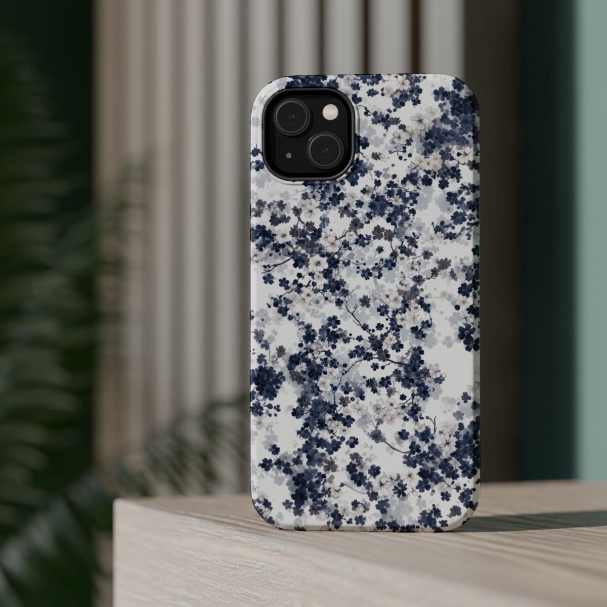 iPhone Case- White Blossom Pattern