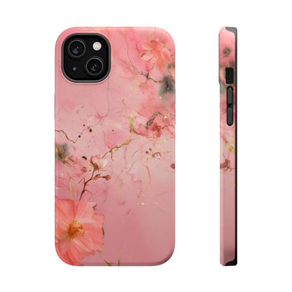 iPhone Case - Flower Pink Marble